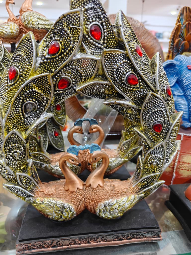 Gold and Silver Decorative Ornament | Statue | Metal | Gold and Silver