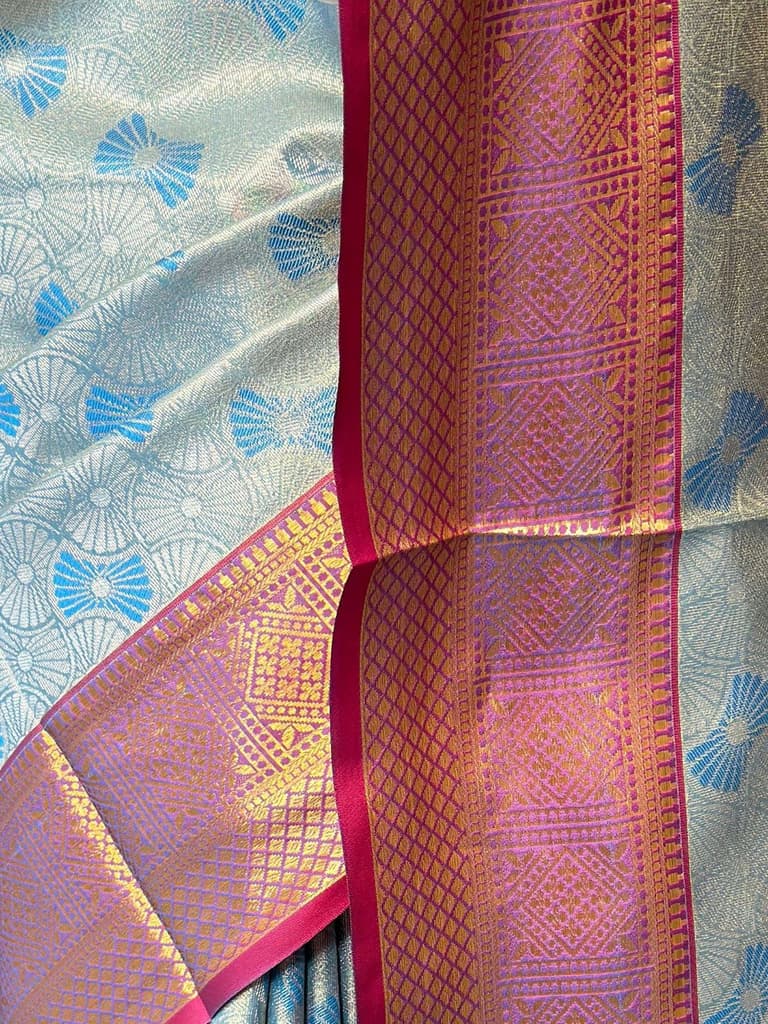 MIMOSA Women's Woven Design Kanjivaram Style Art Silk Saree with Blouse Piece - Ananda (SA00002804ANFREE) — photo 6