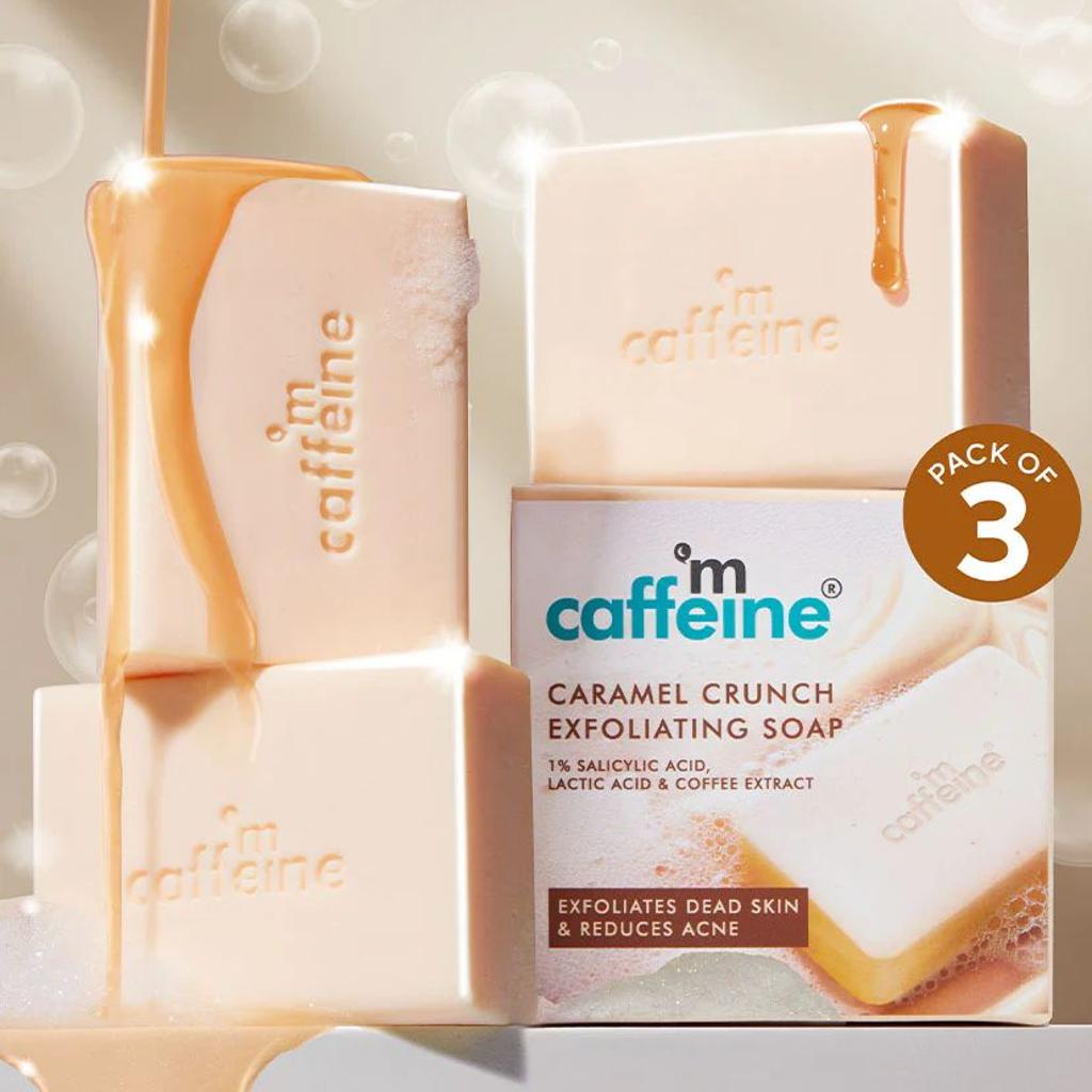 1% Salicylic & Lactic Acid Caramel Crunch Soap - 300g (3x100g)
