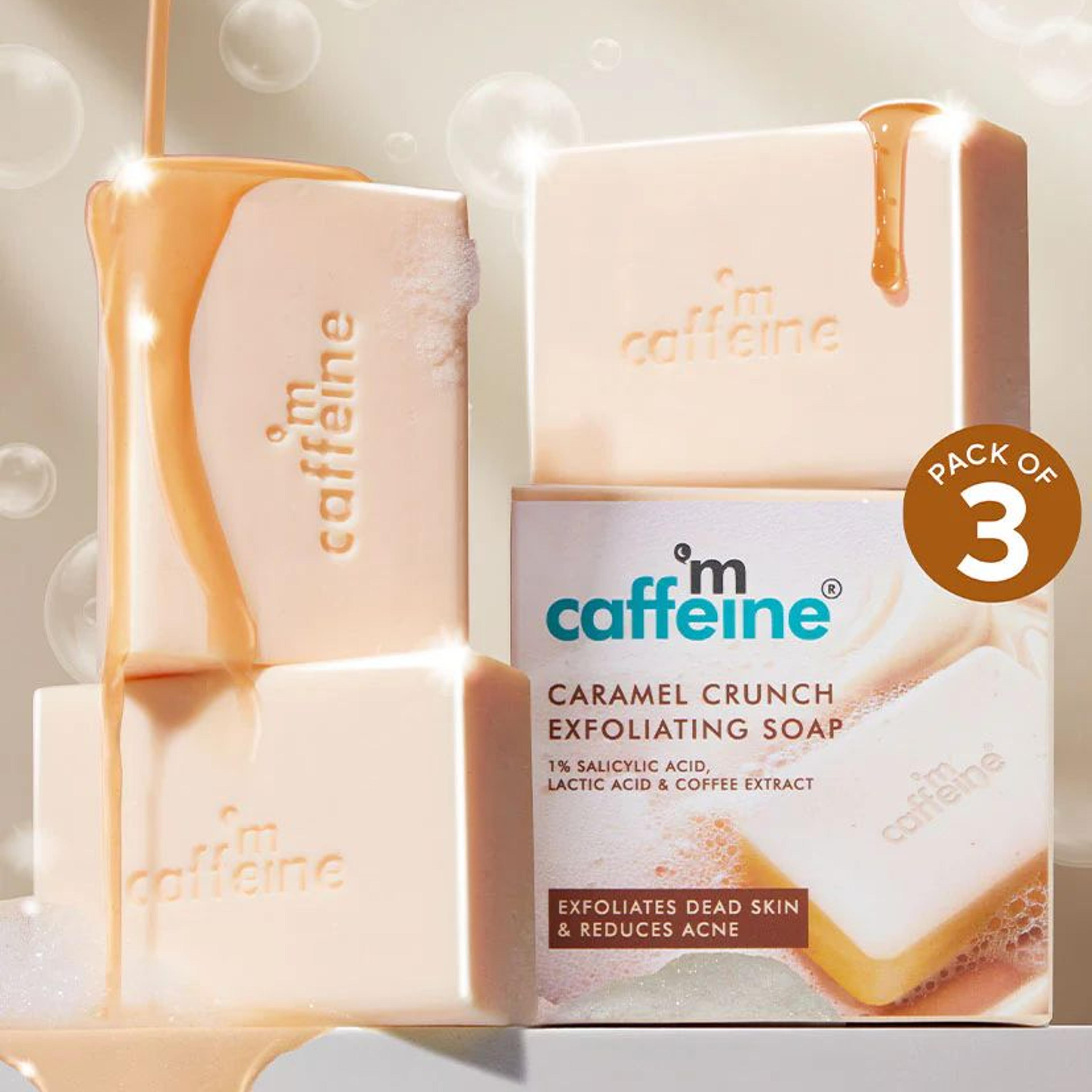 1% Salicylic & Lactic Acid Caramel Crunch Soap - 300g (3x100g)