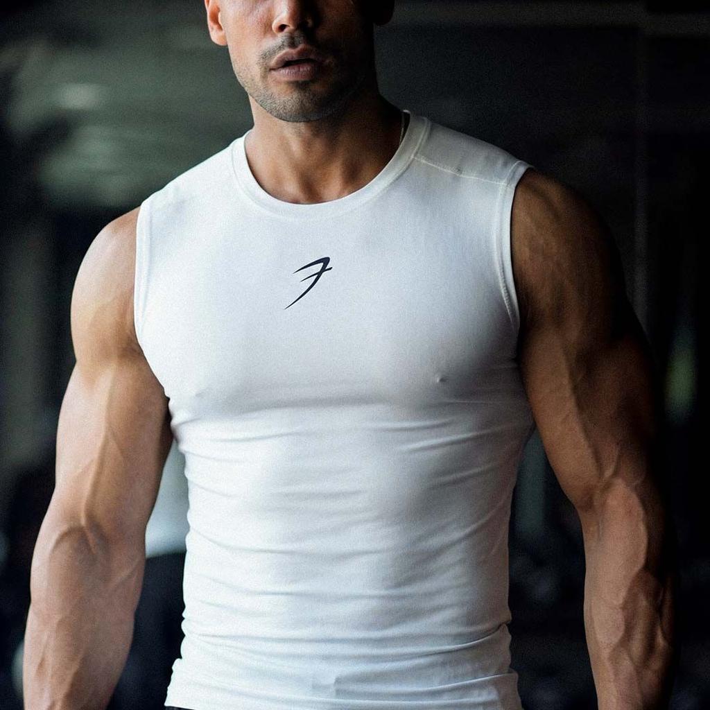 Compression Sleeveless Tank White