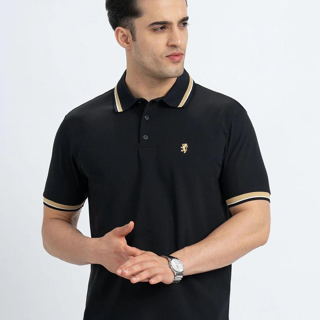 T Shirts for Men in Black | Polo Half Sleeve T Shirt