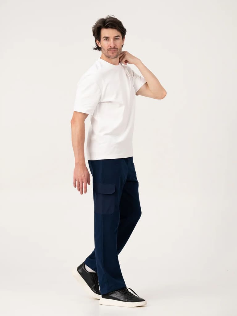 Calm Navy Relaxed Fit Cargo Sweatpants — photo 8