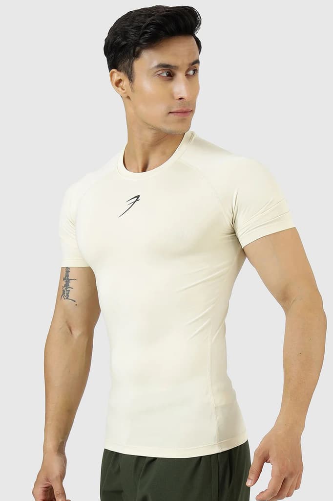 Compression T-shirt Beige — S