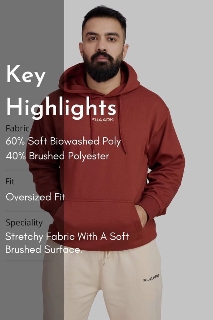 Signature Oversized Hoodie Rust — photo 8