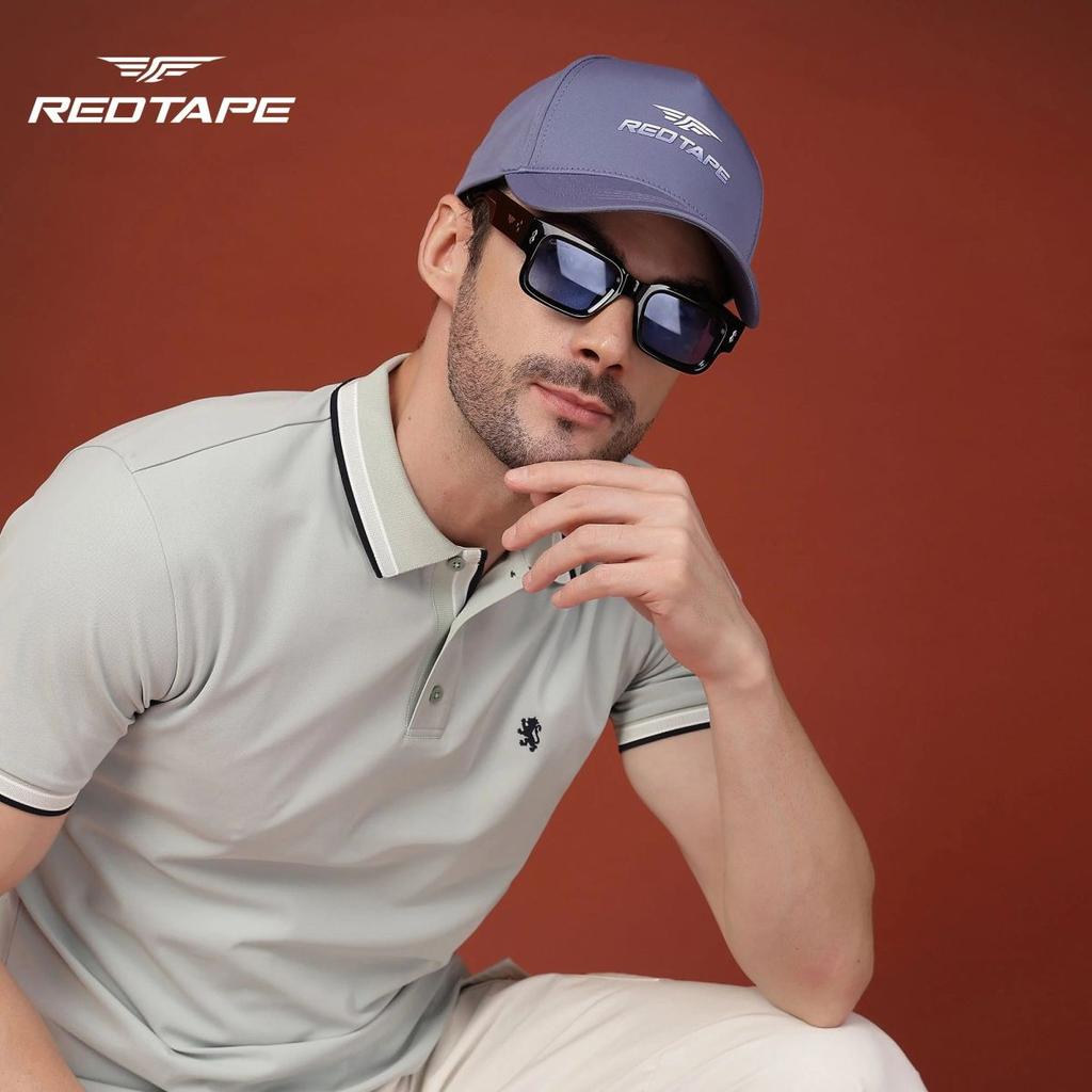 Unisex Blue Solid Polyester Baseball Cap with Adjustable Strap
