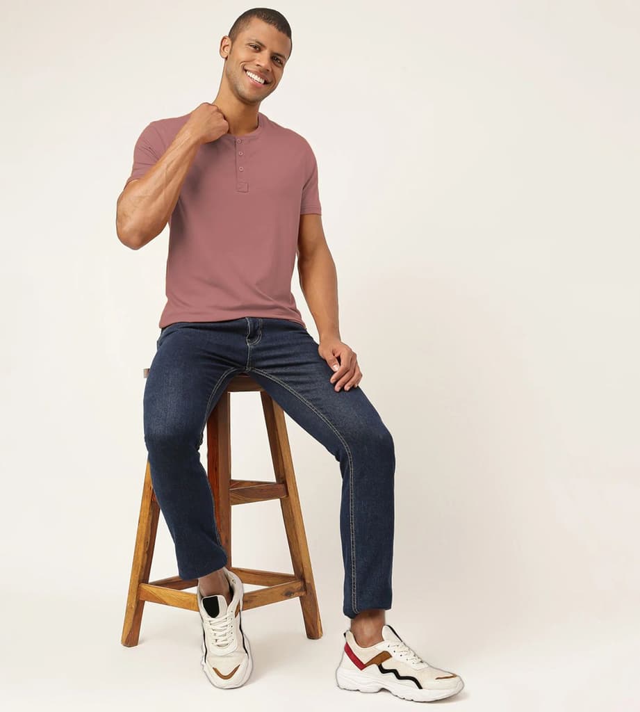 Cuban Peach Henley 2.0 - Half Sleeves (Pack Of 1) — photo 6