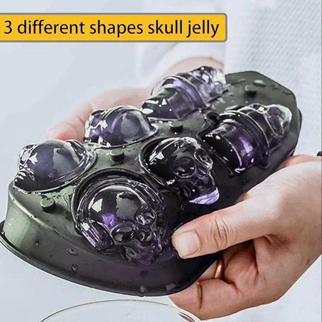 3D Skull Mold Tray | 6 Cavity Silicone Mold for Drinks & Desserts — photo 2