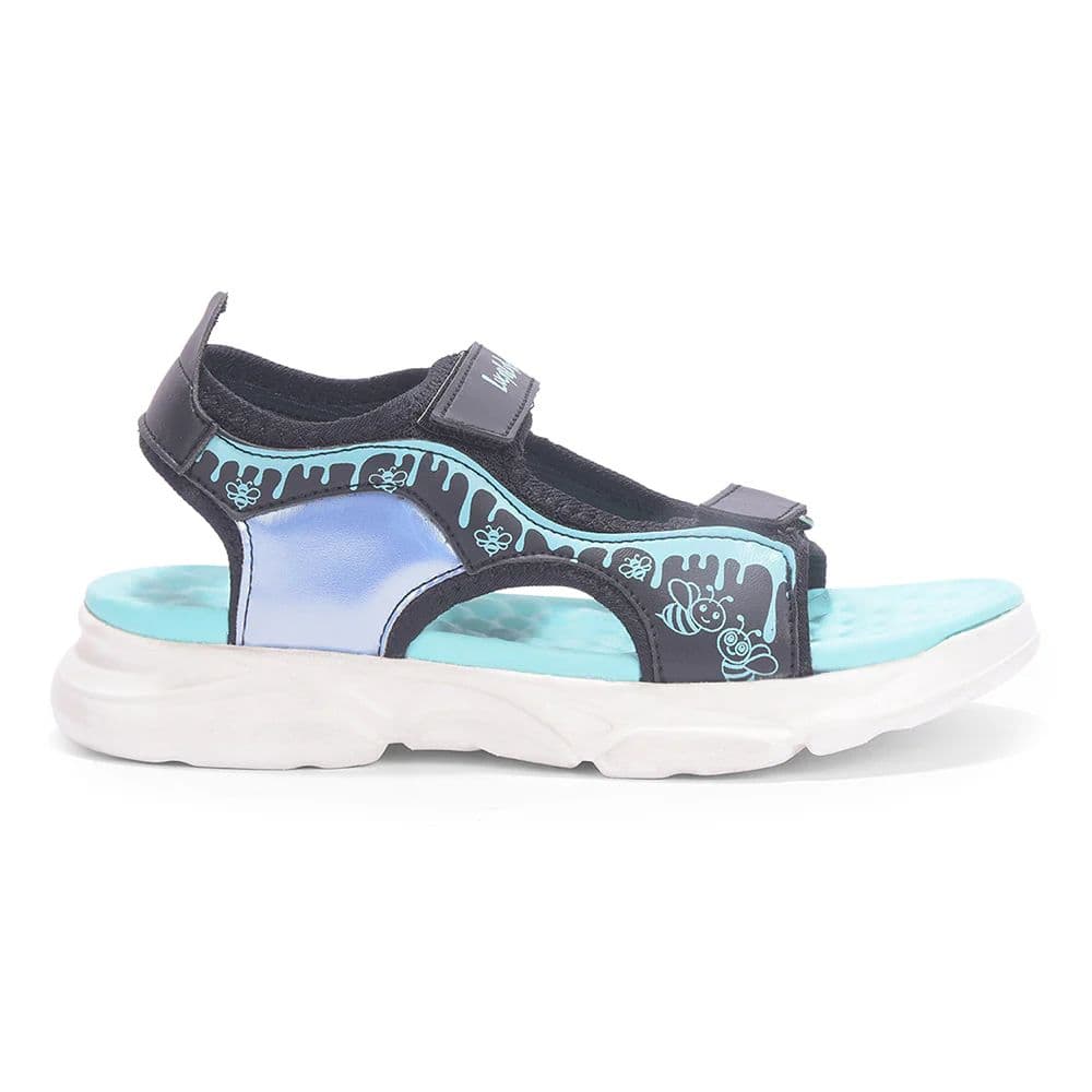 Lucy & Luke Black Casual Sandal For Kids HIPPO-30SE By Liberty — photo 3