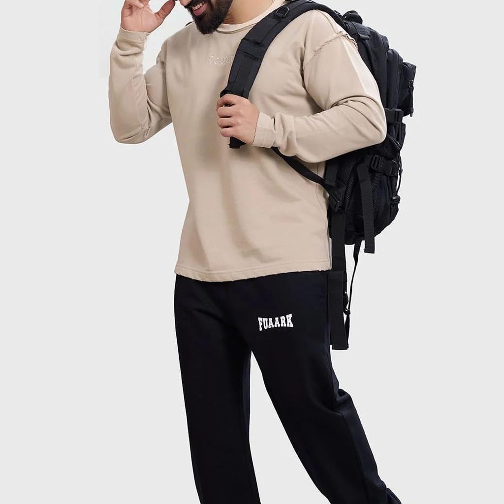 Shell Raw Sweatshirt Beige