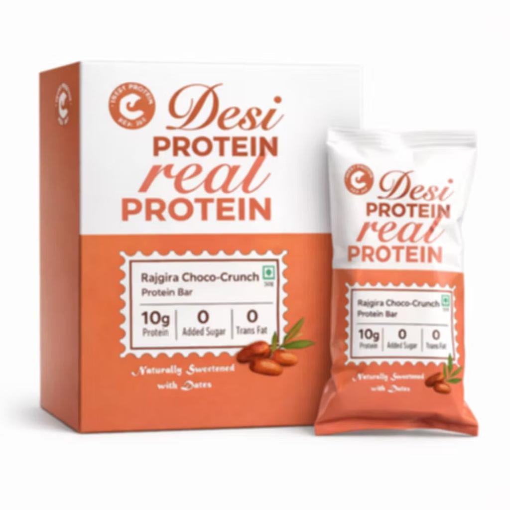 Rajgira Choco-Crunch Protein Bars: Box of 3