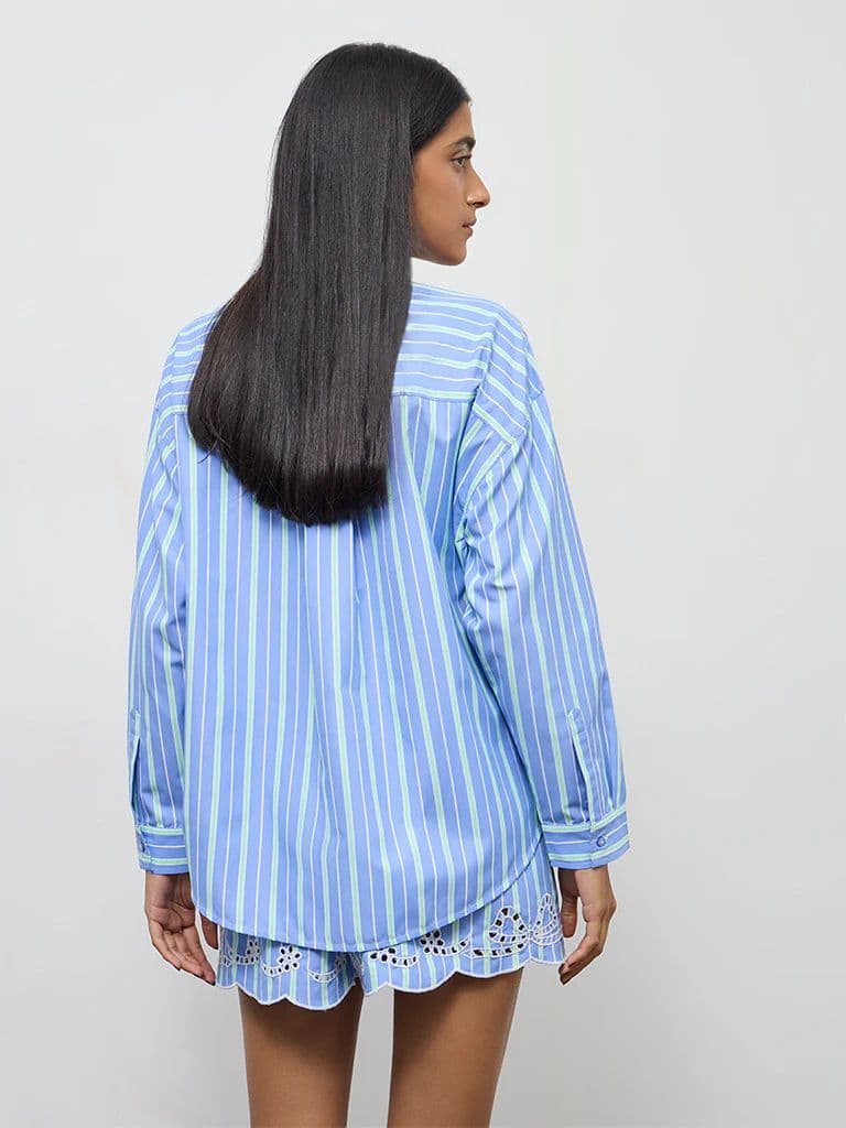 Nuon Blue Striped Shirt — photo 4
