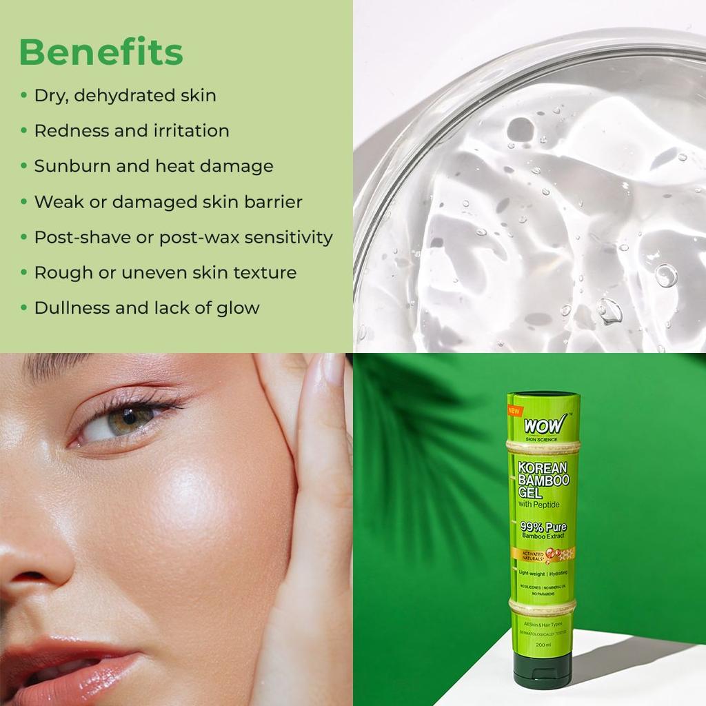 Korean Bamboo Gel Lightweight Hydration for Skin & Hair