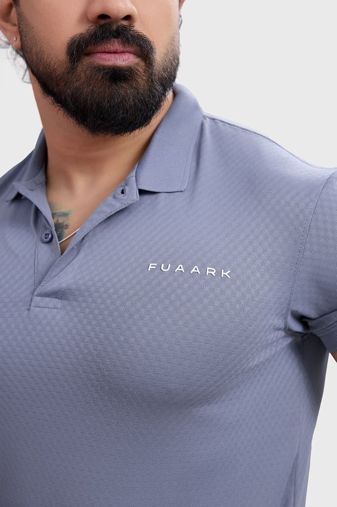 Wave Polo T-shirt Grey — photo 3