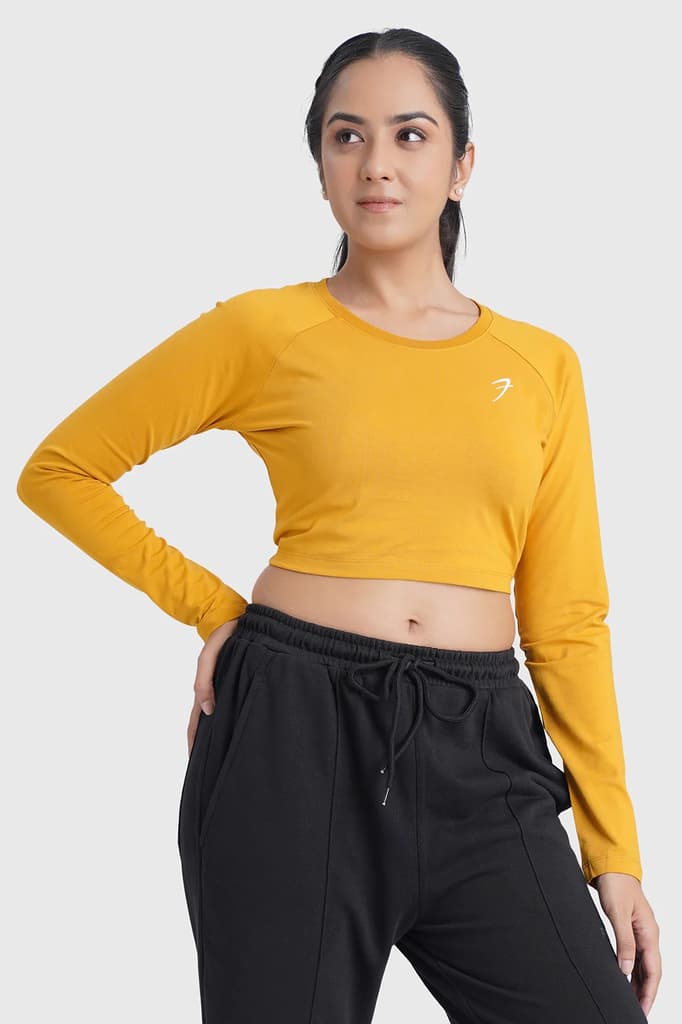 Legacy Crop Top T-shirt Mustard — photo 4