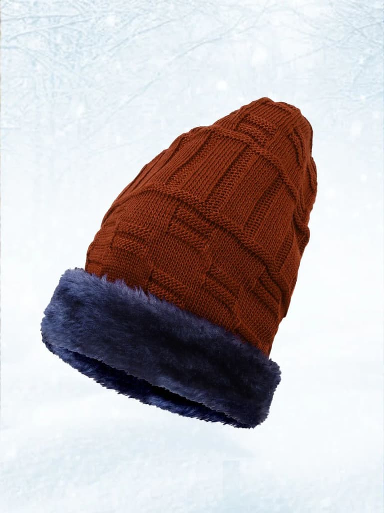 Unisex Woolen Beanie Cap Plus Wrap — photo 7