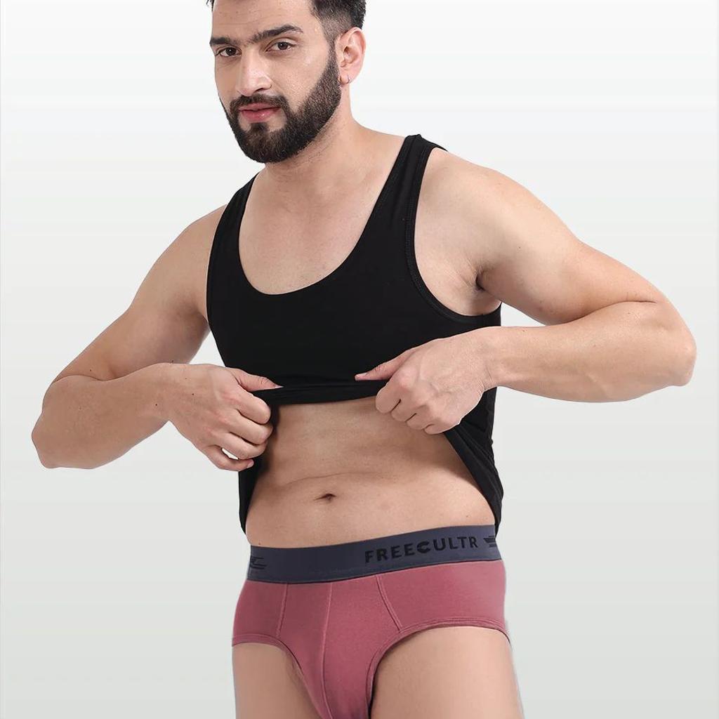 Men's Anti-Bacterial Micro Modal Brief in Contrast Waistband (Pack of 1)