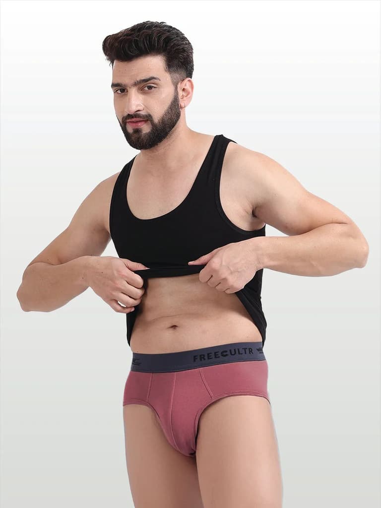 Men's Anti-Bacterial Micro Modal Brief in Contrast Waistband (Pack of 1)