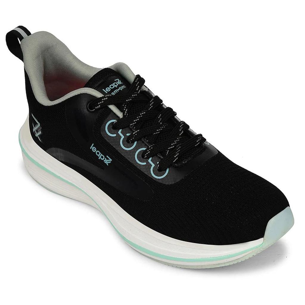 Leap7x Black Sports Lacing Running Shoes For Women ROSY-1 By Liberty