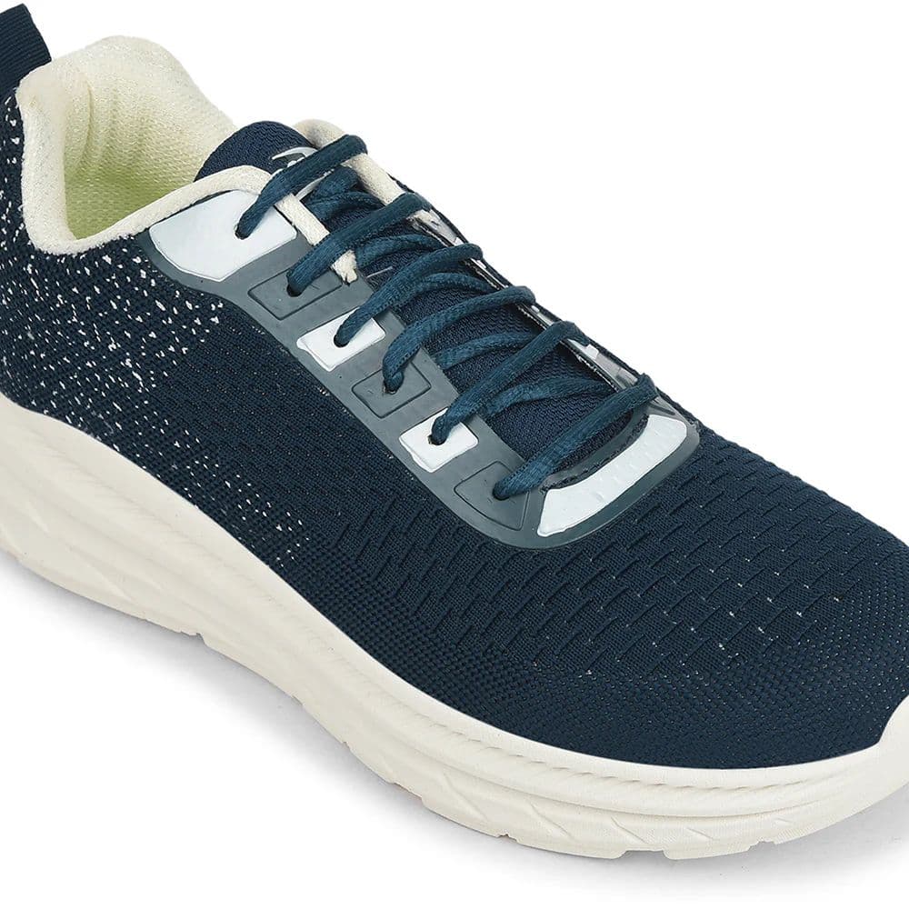 Force 10 Teal Blue Sports Lacing Running Shoes For Men MATCHER-3E By Liberty — photo 4