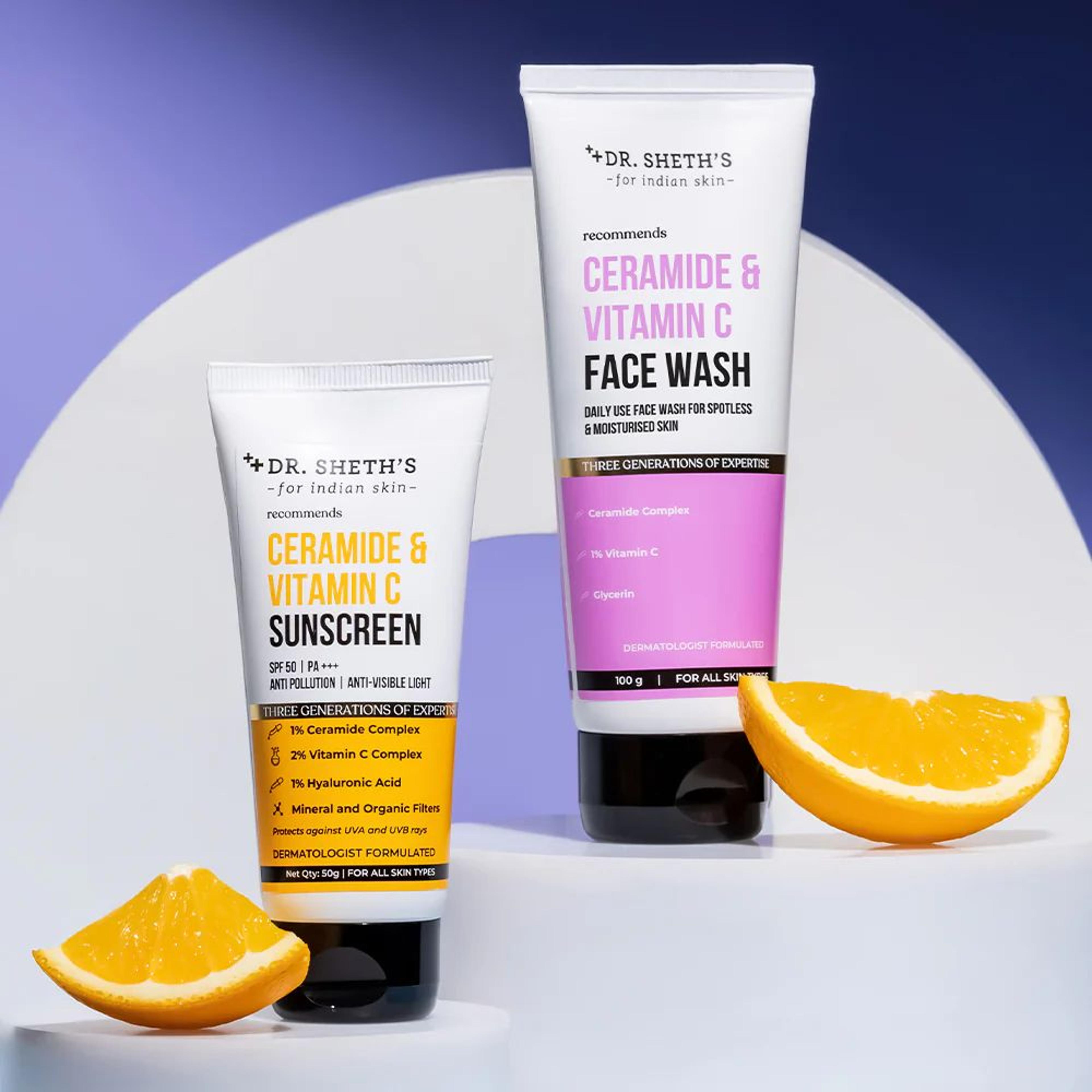 Ceramide & Vitamin C Sun Protect & Brighten Duo