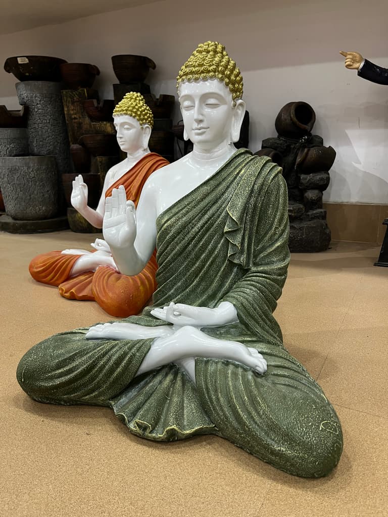 Buddha Statue | Sculpture | Bronze | Green