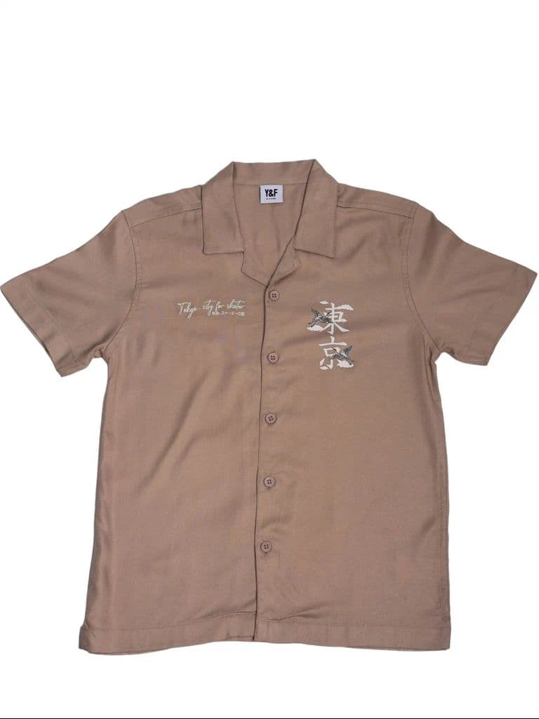 Y&F Kids Boys Taupe Printed Shirt — photo 3