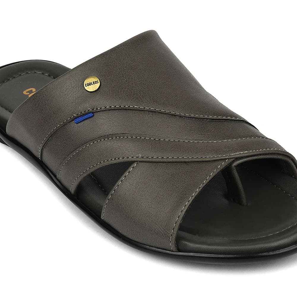 Coolers Grey Casual Flat Sandal For Men SENTOS-1 By Liberty — photo 4