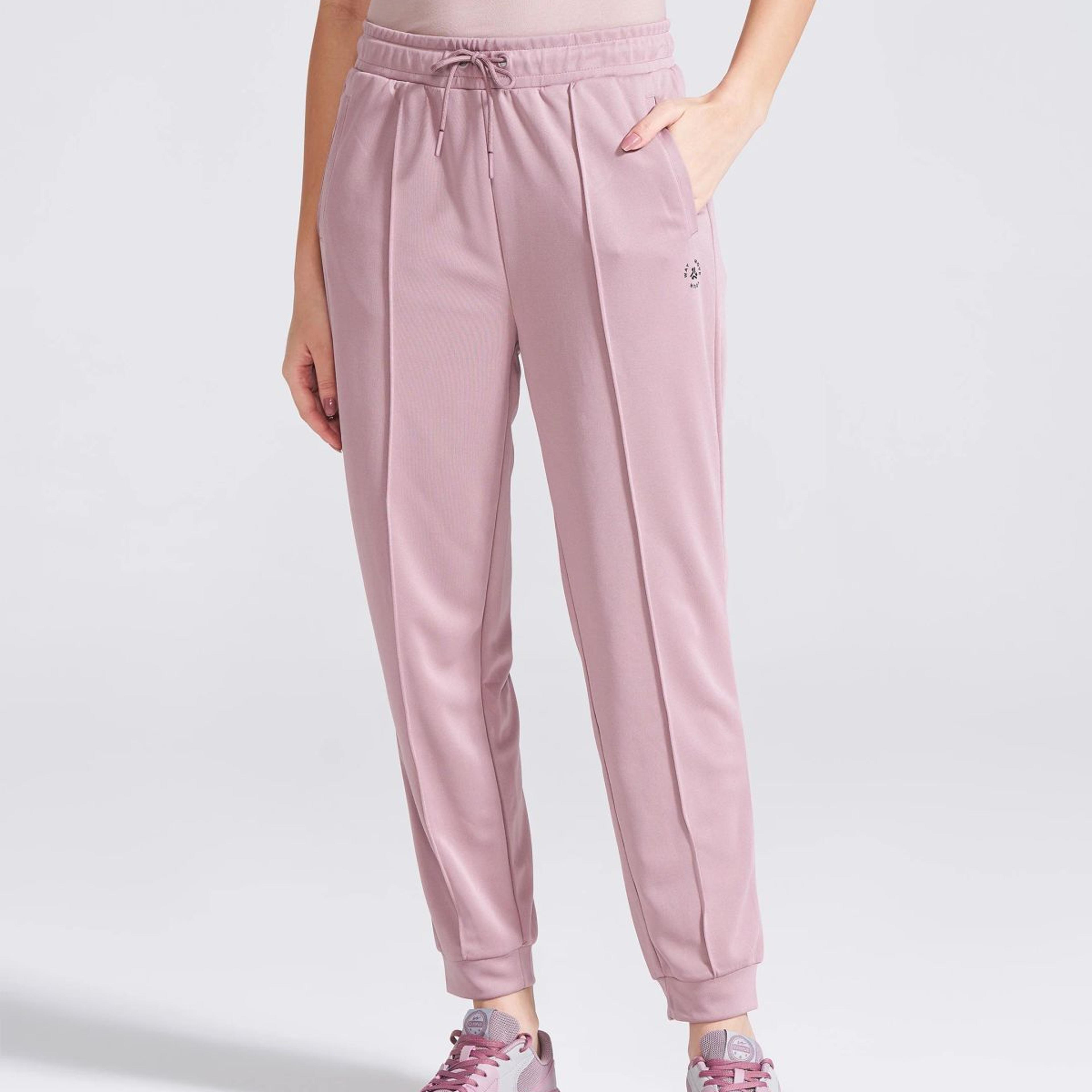 Women's Mauve Regular Fit Track Pants