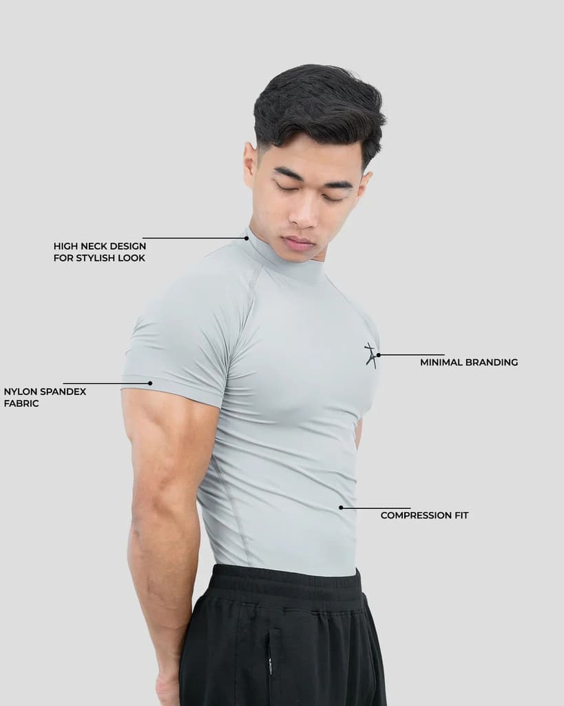 Hustle High Neck Compression T-shirt — photo 3