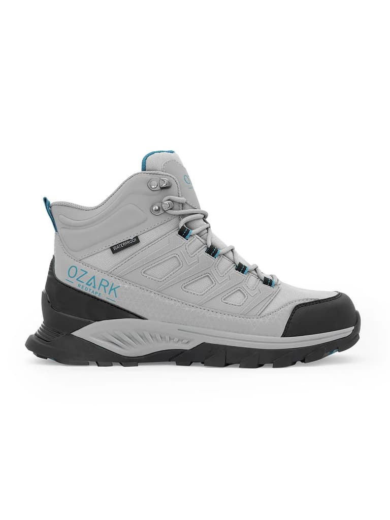Light Grey Trekking Shoes for Men | High-Top Outdoor — photo 2