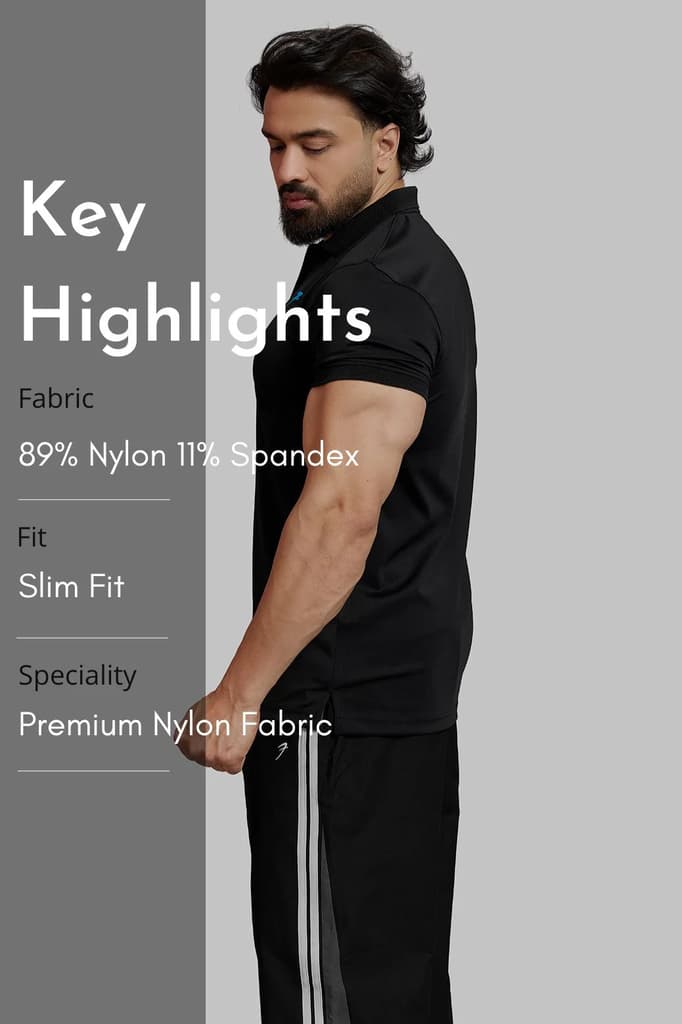 Obsidian Polo T-shirt Black — photo 8
