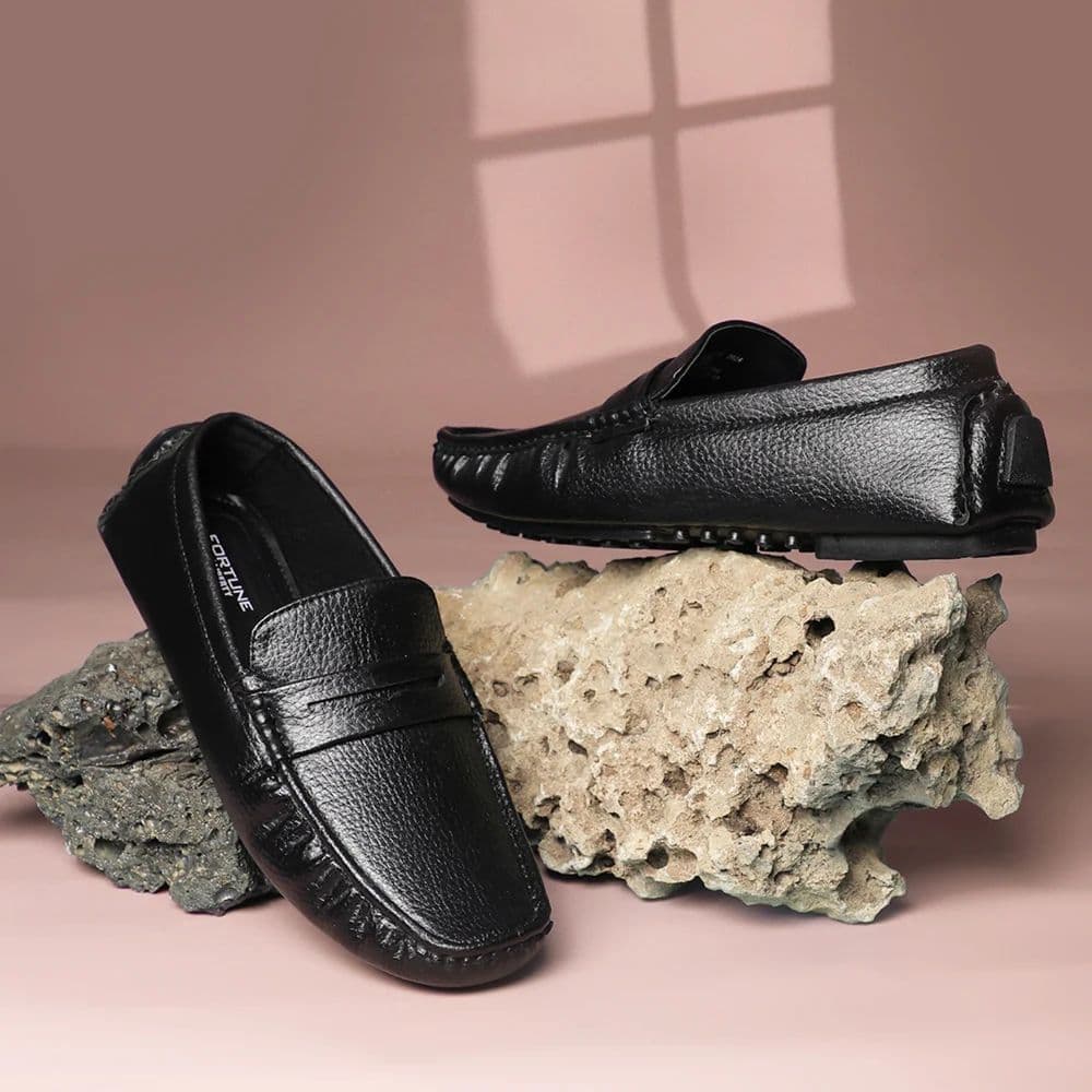 Fortune Black Formal Loafers For Men CLASSIK-2E By Liberty — photo 4