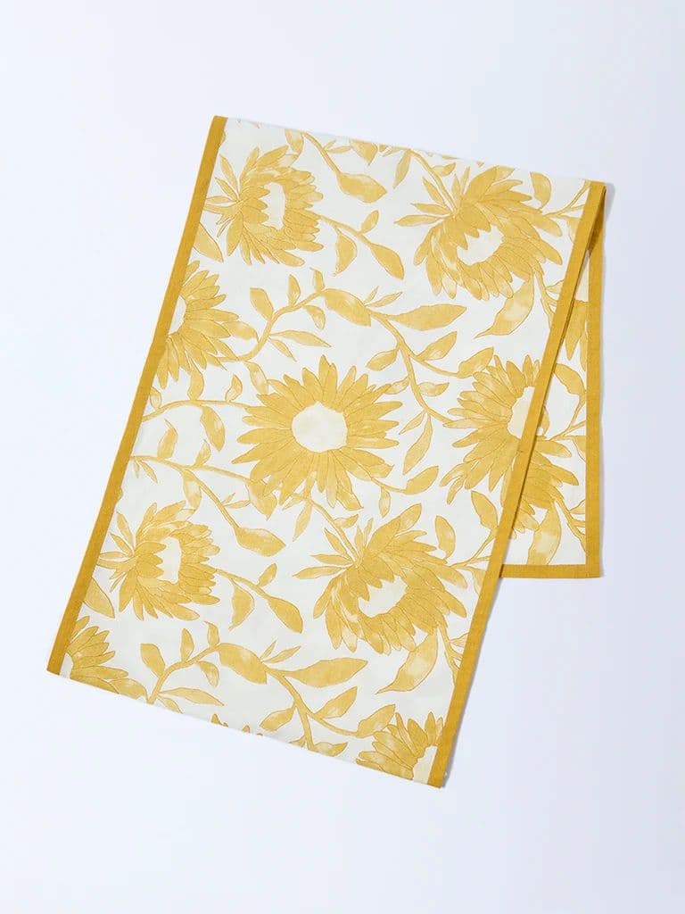 Westside Home Yellow Sunflower Design Table Runner — photo 2