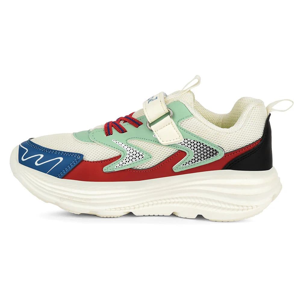 Leap7x White Sports Non Lacing Walking Shoes For Kids VISTA-V By Liberty — photo 3