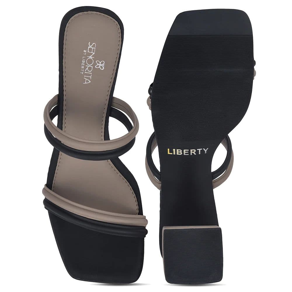 Senorita STY-162E Black Casual Heeled Slippers for Women — photo 6