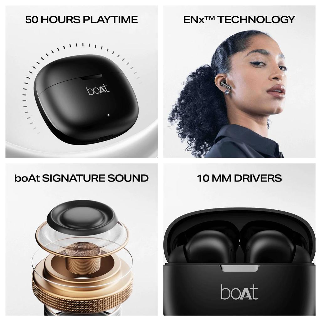 boAt Airdopes Pulse | Wireless Earbuds with 50H Playback, BEAST™ Mode & ENx™ Calling
