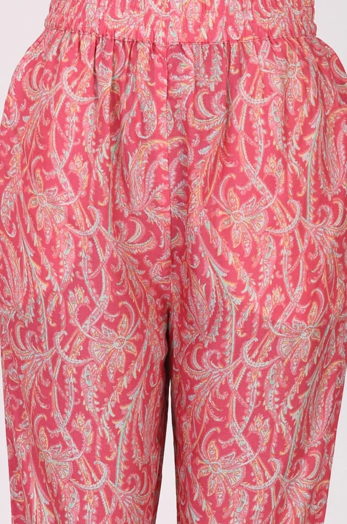 Pink Paisley Printed Modal Straight Kurta and Pants Co-ord Set — photo 8