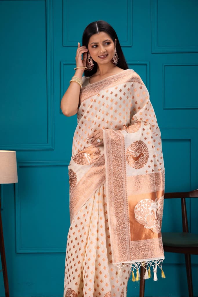 Mimosa Women's Woven Design Banarasi Style Art Silk Saree With Blouse Piece : SA00001808HWFREE — photo 2