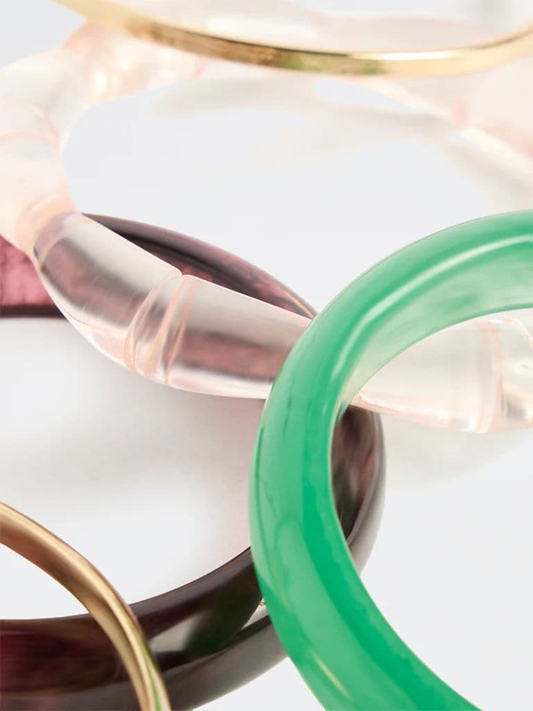 Westside Accessories Multicolour Resin and Metal Bangles - Pack of 5 — photo 3