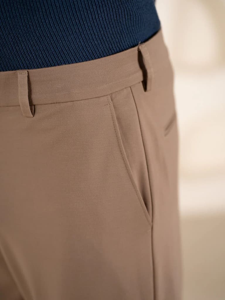 Malai Khaki Soft-touch Slim Fit Power Stretch Pants — photo 9
