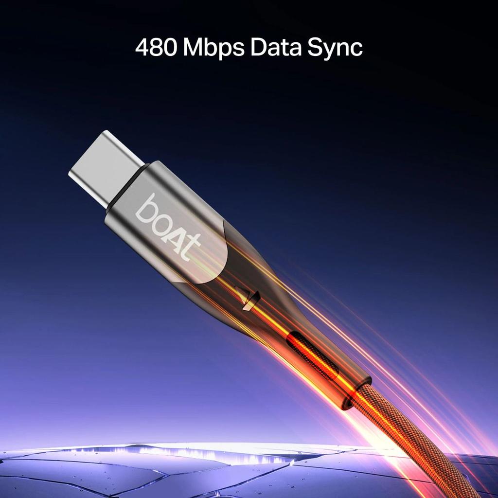 boAt Type A to C 65W Cable | Fast Charging Cable with 65W Output, 480 Mbps Data Sync & Nylon Braided Skin — photo 5
