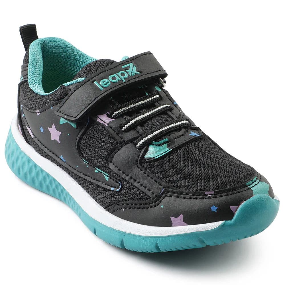 Leap7x Black Sports Non Lacing Walking Shoes For Kids JAMIE-51V By Liberty — 9C/27 / Black
