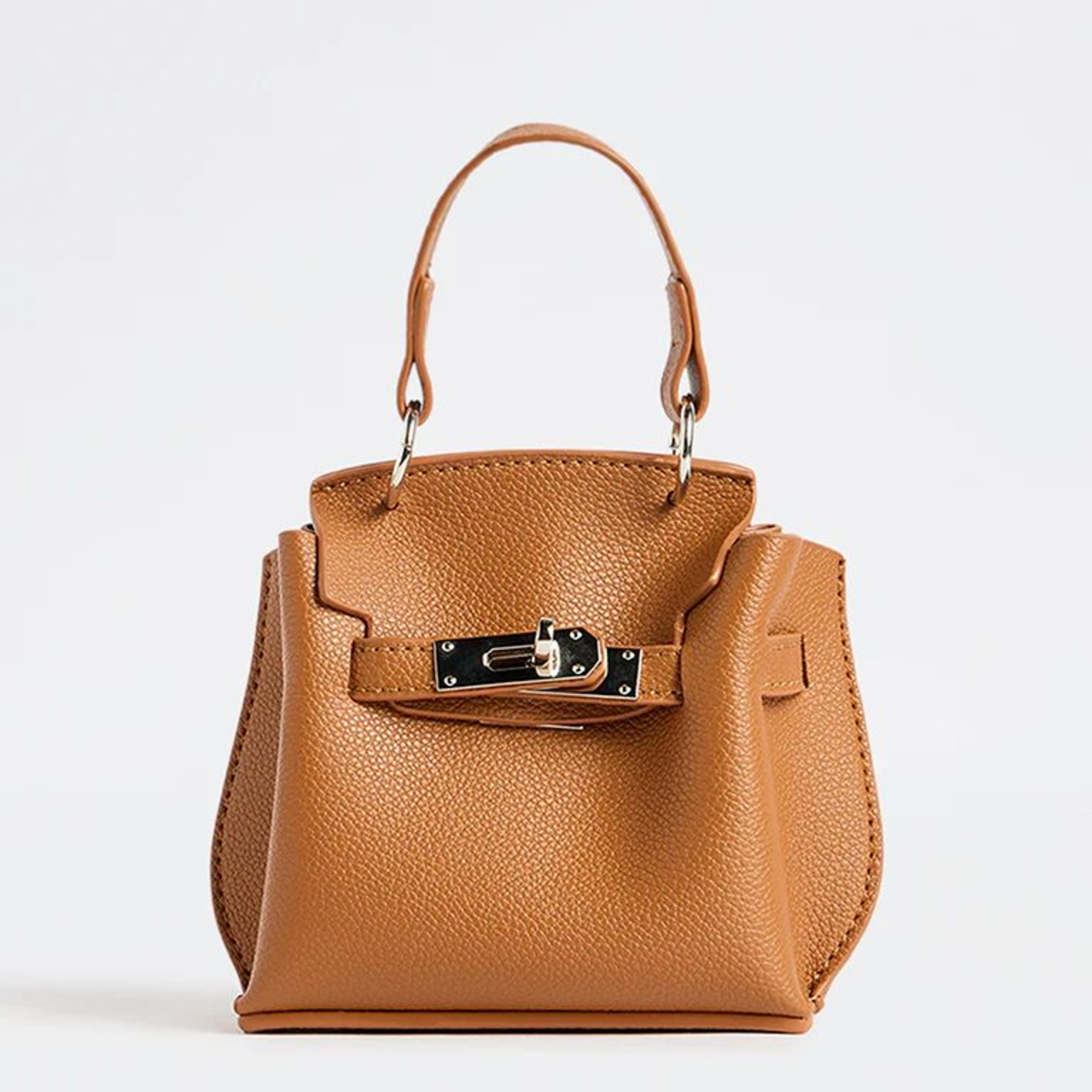 Westside Brown Textured Mini Sling Bag