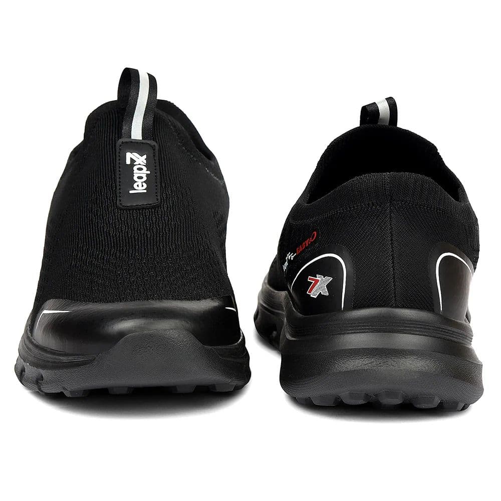 Leap7x Black Sports Non Lacing Walking Shoes For Men BRISBANE By Liberty — photo 6