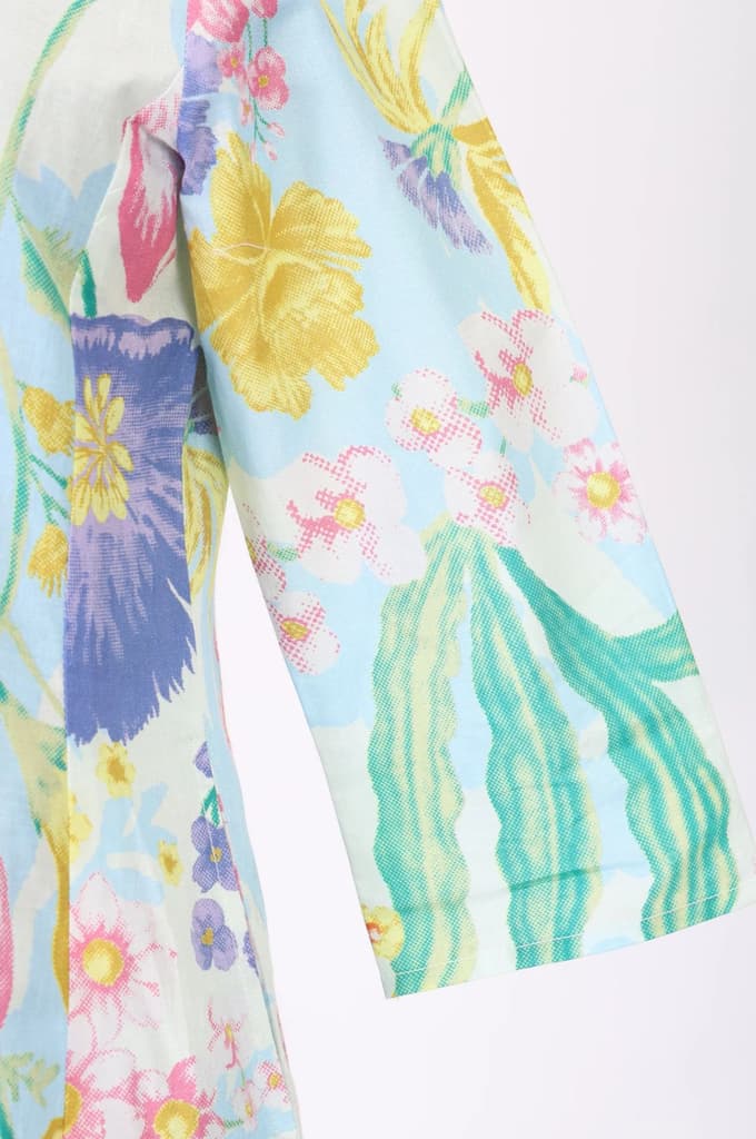 Multicolor Floral Printed Pure Cotton A-line Kurta — photo 7