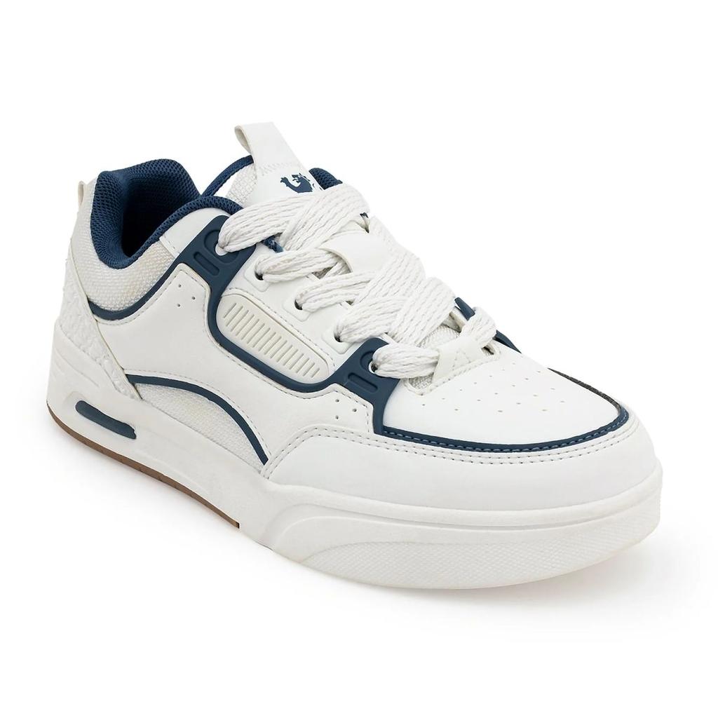 Sneakers for Women in White and Navy | Lifestyle Shoes — 3 / Blue