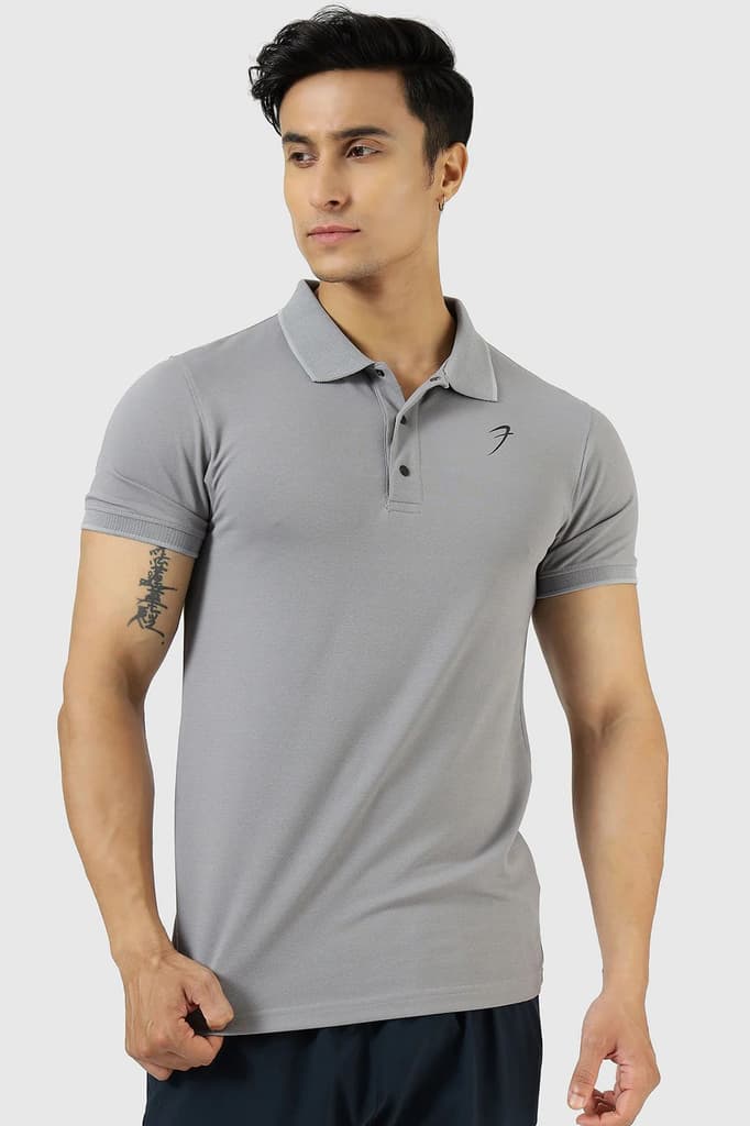 Aura Polo T-shirt Grey — photo 5