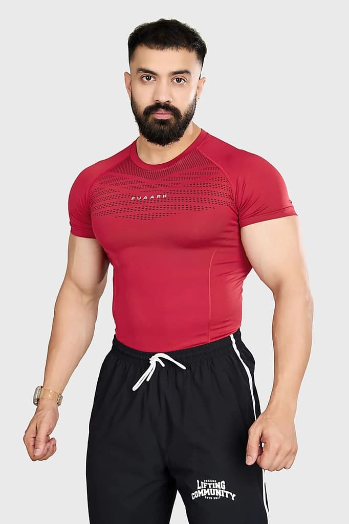 Power Seamless T-shirt Red/ Fuaark — photo 5