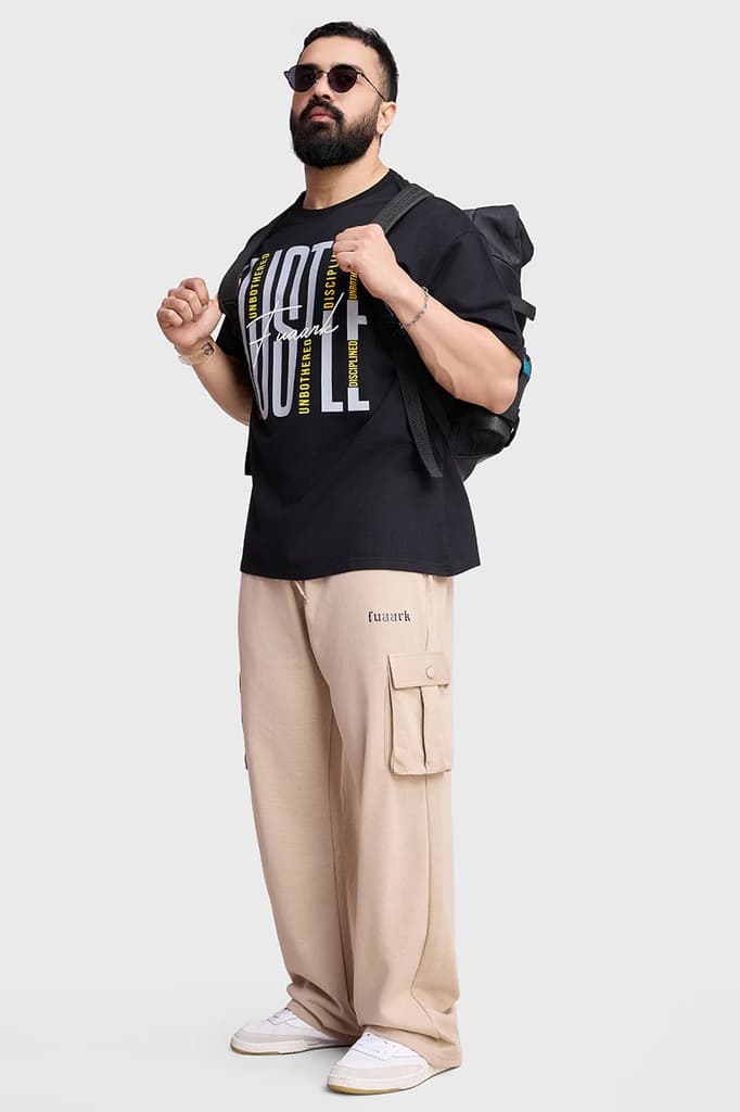 Hustle Oversized T-shirt Black — XS